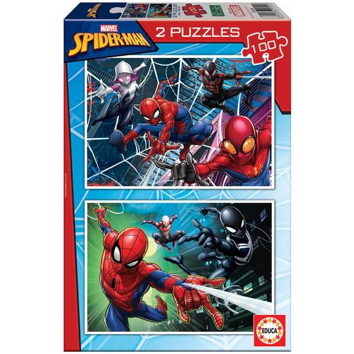 Spider Man puzzle 2x100pcs slika 1