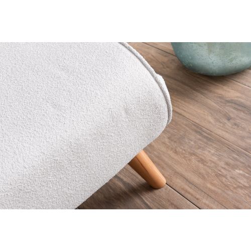 Atelier Del Sofa Naslonjač, Folde Single - Teddy Fabric - Cream slika 6