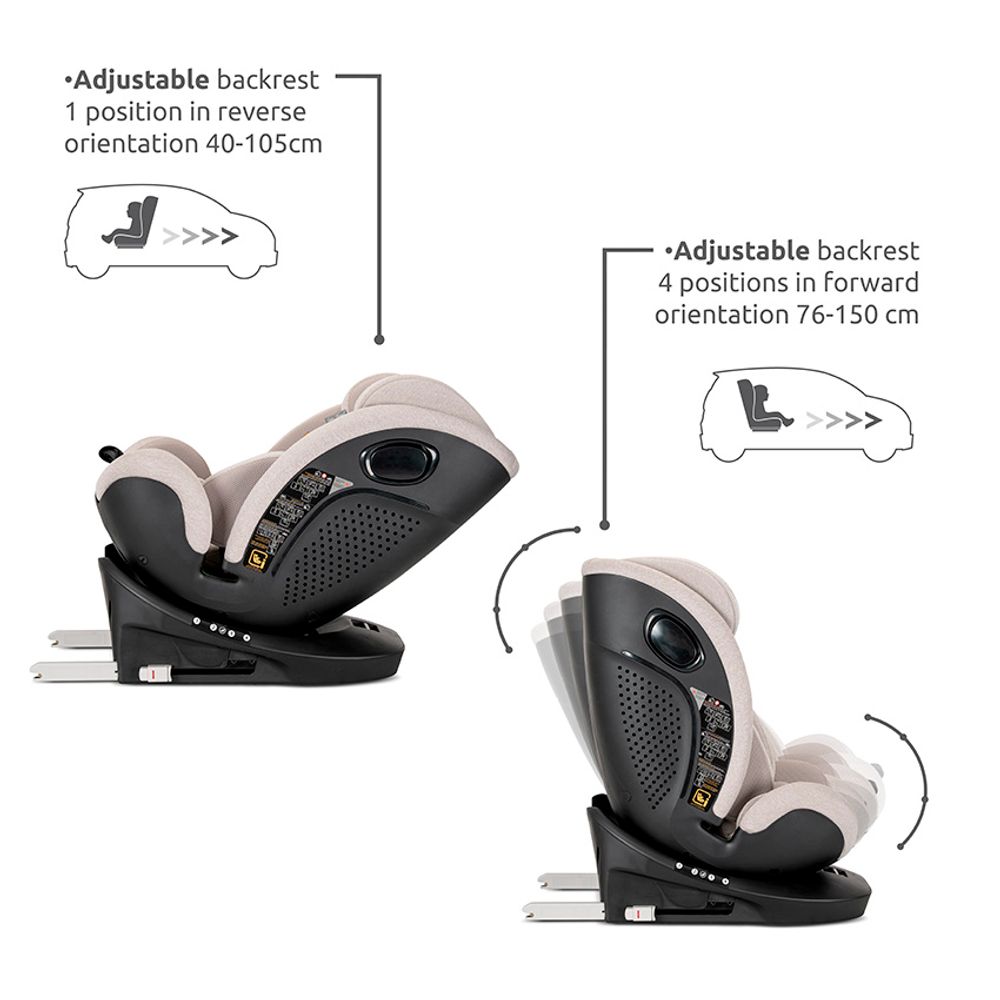 Lorelli Rotirajuća autosjedalica Perseus i-Size 40-150cm Isofix, Green slika 6