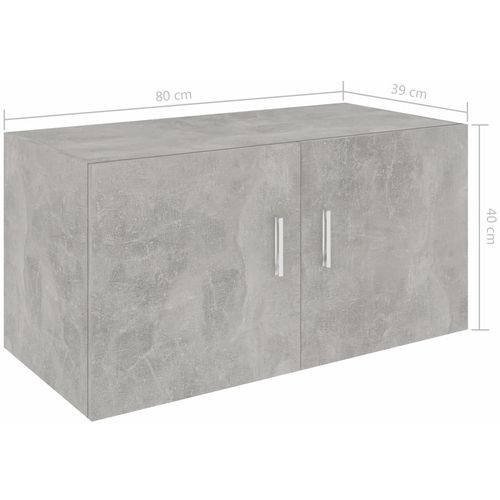 Zidni ormarić siva boja betona 80 x 39 x 40 cm od iverice slika 11