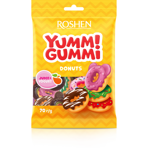 Roshen Yummi Gummi gumeni bomboni donuts 70g slika 1