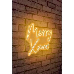 Wallity Ukrasna plastična LED rasvjeta, Merry Christmas - Yellow
