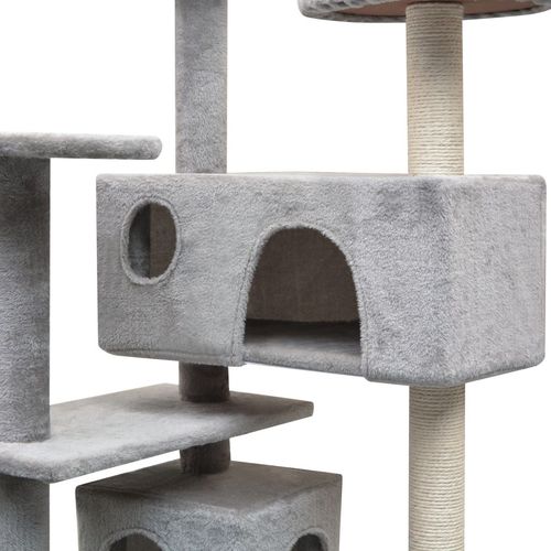 Penjalica Grebalica za Mačke sa Stupovima od Sisala 125 cm Siva slika 18