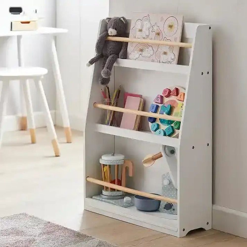 Kinder Home Drvena dječija polica, Bijela slika 8