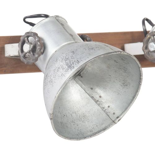 Industrijska zidna svjetiljka srebrna 45 x 25 cm E27 slika 5