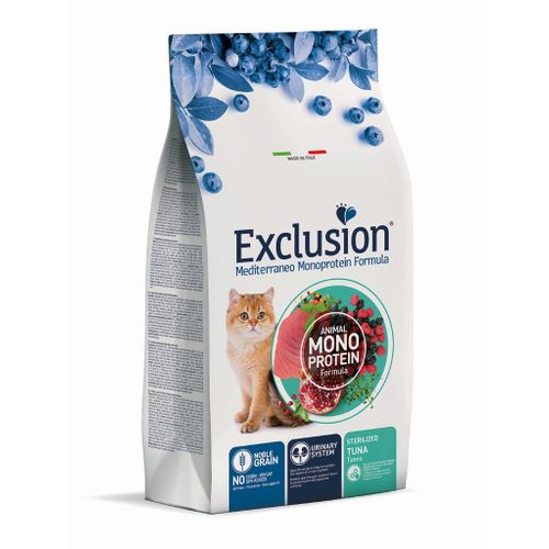 Exclusion Mediterraneo Monoprotein Formula, Sterilised, potpuna hrana za odrasle sterilizirane mačke, tuna, 1,5 kg slika 1