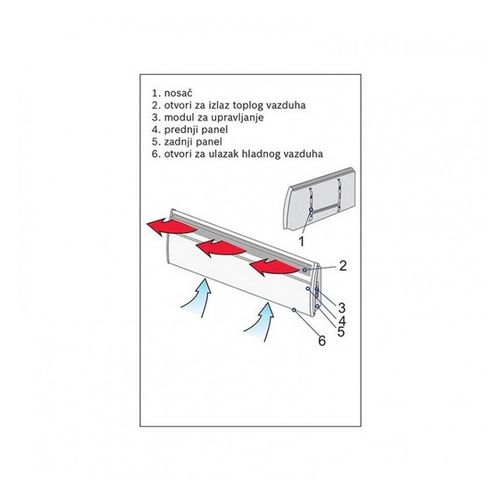 Bosch Tronic 1000 EC20001WI Električni panelni radijator, 2000 W slika 5