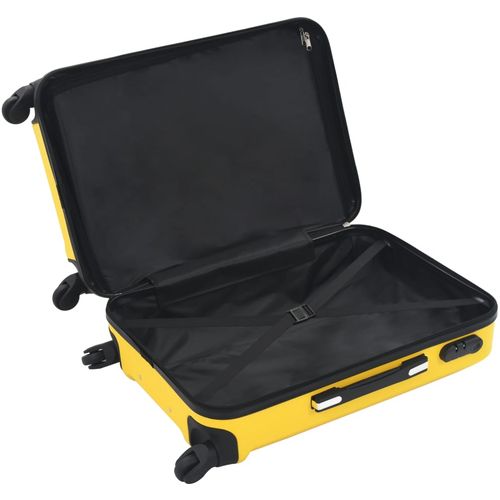 3-dijelni set čvrstih kovčega žuti ABS slika 28