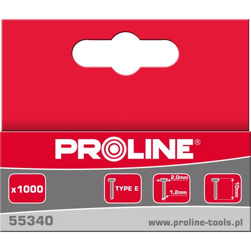 KLAMERICE TIP E/J 10MM 2,0*1,2MM 1000KOM PROLINE PROFIX 55340 slika 1