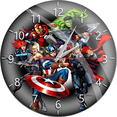 Marvel Zidni sat, Marvel Avengers - Wall Clock Glossy Avengers 003 slika 1