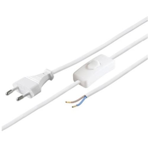 Strujni kabel sa prekidačem 1,5m N2K-WH/VDE beli slika 1