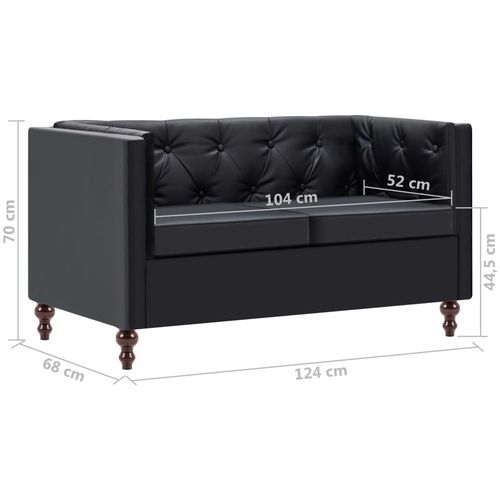 2-dijelni set sofa s presvlakom od umjetne kože crni slika 26
