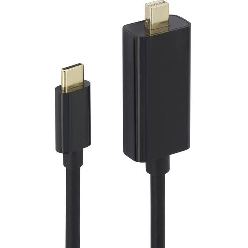 Renkforce USB-C® / Mini-DisplayPort adapterski kabel USB-C® utikač, Mini DisplayPort utikač 3.00 m crna RF-3421676 pozlaćeni kontakti USB-C® Display kabel slika 2