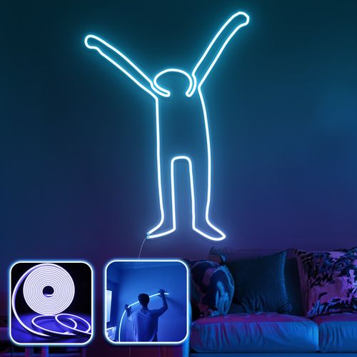 Opviq dekorativna zidna led svjetiljka, Partying - XL - Blue slika 2