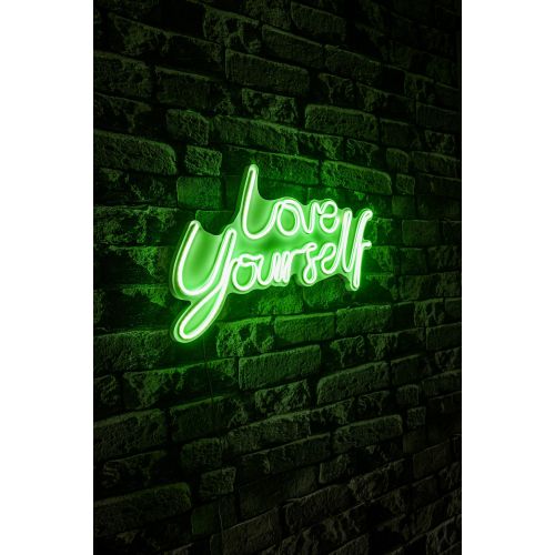 Wallity Zidna LED dekoracija, Love Yourself - Green slika 3