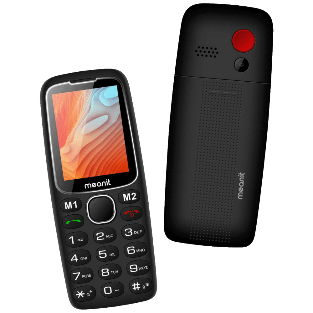MeanIT Telefon mobilni, 2.4" zaslon, SOS tipka, crni - Senior 10 Plus, Crni slika 2