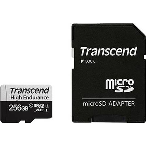 Transcend TS256GUSD350V 256GB microSD w/ adapter U3, High Endurance, Read/Write up to 95/45 MB/s slika 1