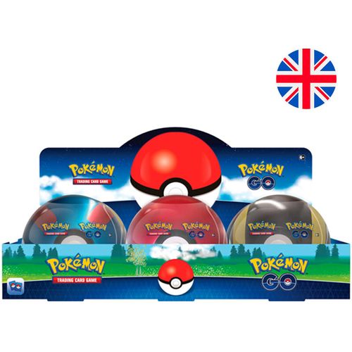 English Pokemon Pokeball Metal tin collectible card game assorted slika 1