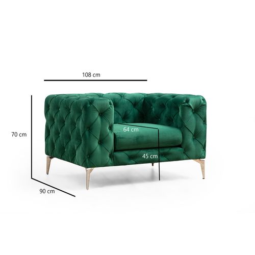 Atelier Del Sofa Fotelja, zelena, Como - Green slika 4