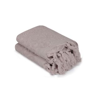 Bağlamalı Kilim - Beige Beige Hand Towel Set (2 Pieces)