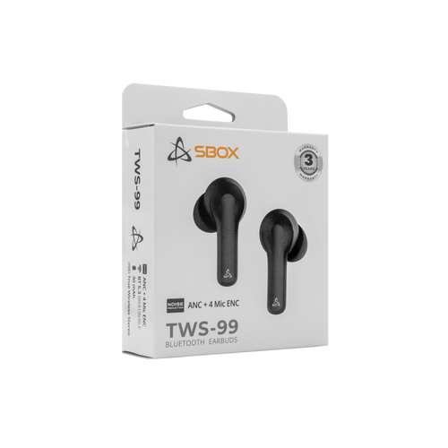 Sbox bluetooth EARBUDS Slušalice + mikrofon EB-TWS99 Crne / ANC+ 4 Mic ENC slika 5