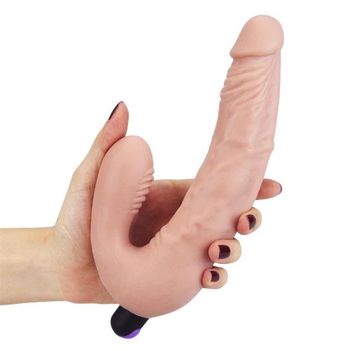 Lovetoy Joy strapless Strap-On dvostruki dildo s vibracijom, USB slika 3