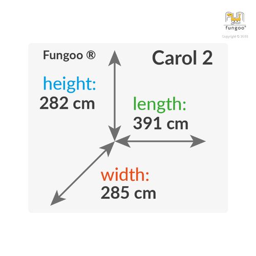 Fungoo set CAROL 2 sivo - drveno dječje igralište slika 4