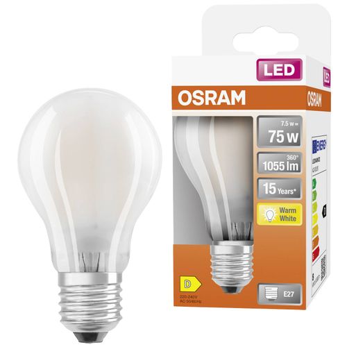 OSRAM 4058075115910 LED Energetska učinkovitost 2021 D (A - G) E27 oblik kruške 7.5 W = 75 W toplo bijela (Ø x D) 60 mm x 105 mm  1 St. slika 7