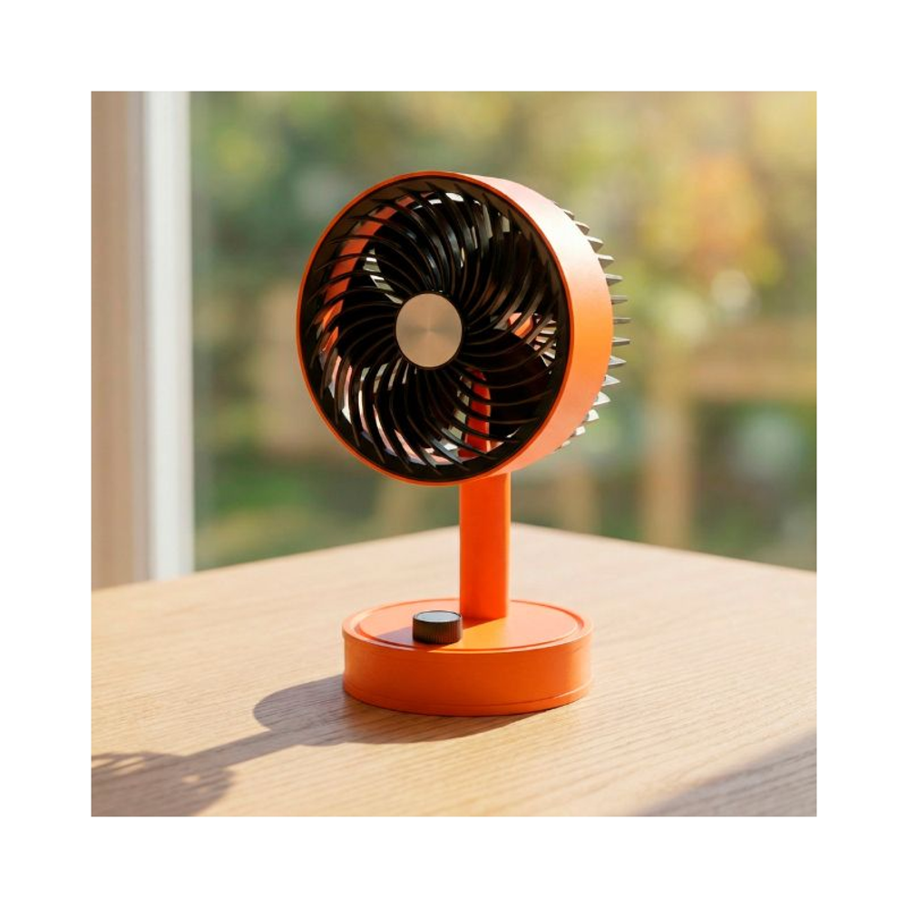 JOCCA Prenosni punjivi stolni ventilator Orange slika 7