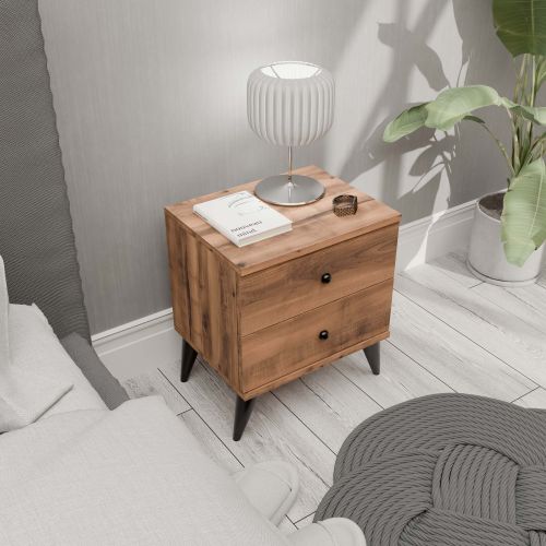 Mona 3724 Walnut Nightstand slika 3