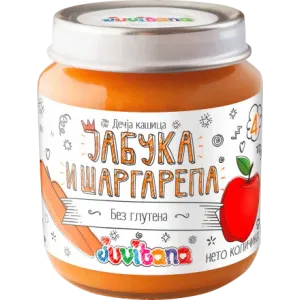 JUVITANA kašica - jabuka i šargarepa, 4+, 128 g