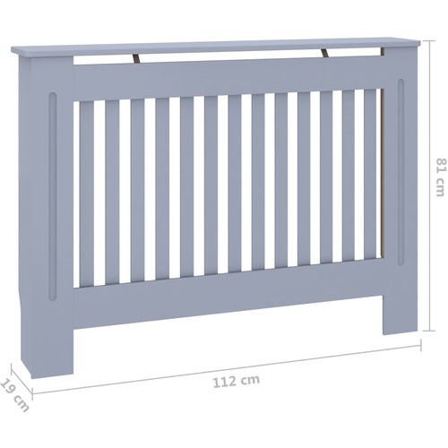 Pokrov za radijator antracit 112 x 19 x 81 cm MDF slika 32