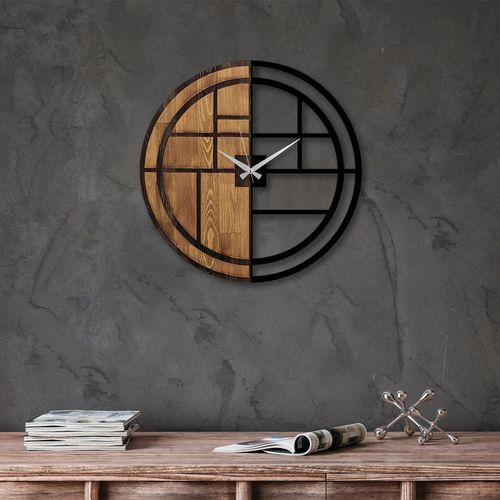Wallity Wall Walnut
Black Decorative Wooden Wall Clock slika 1