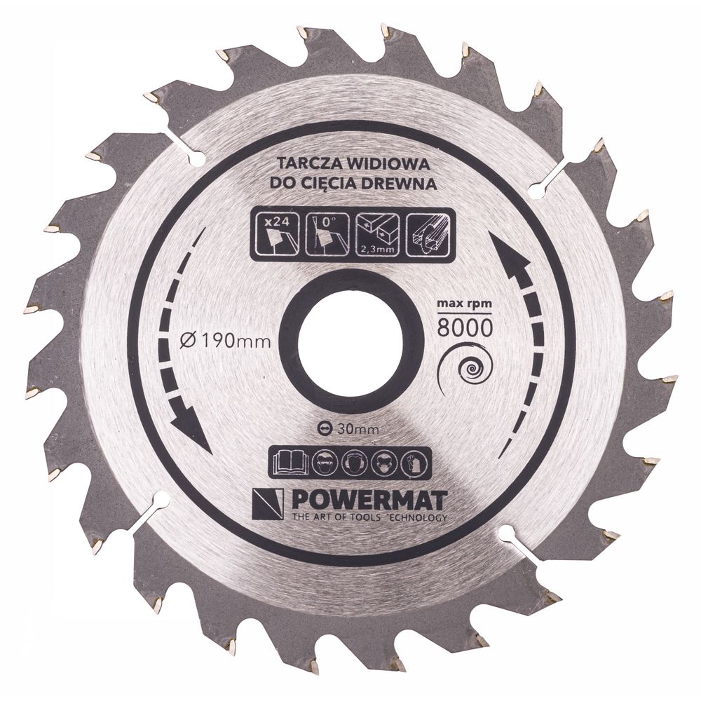 Karbidna pilna ploča za drvo 190x30 24z TDD-190x30x24Z slika 5
