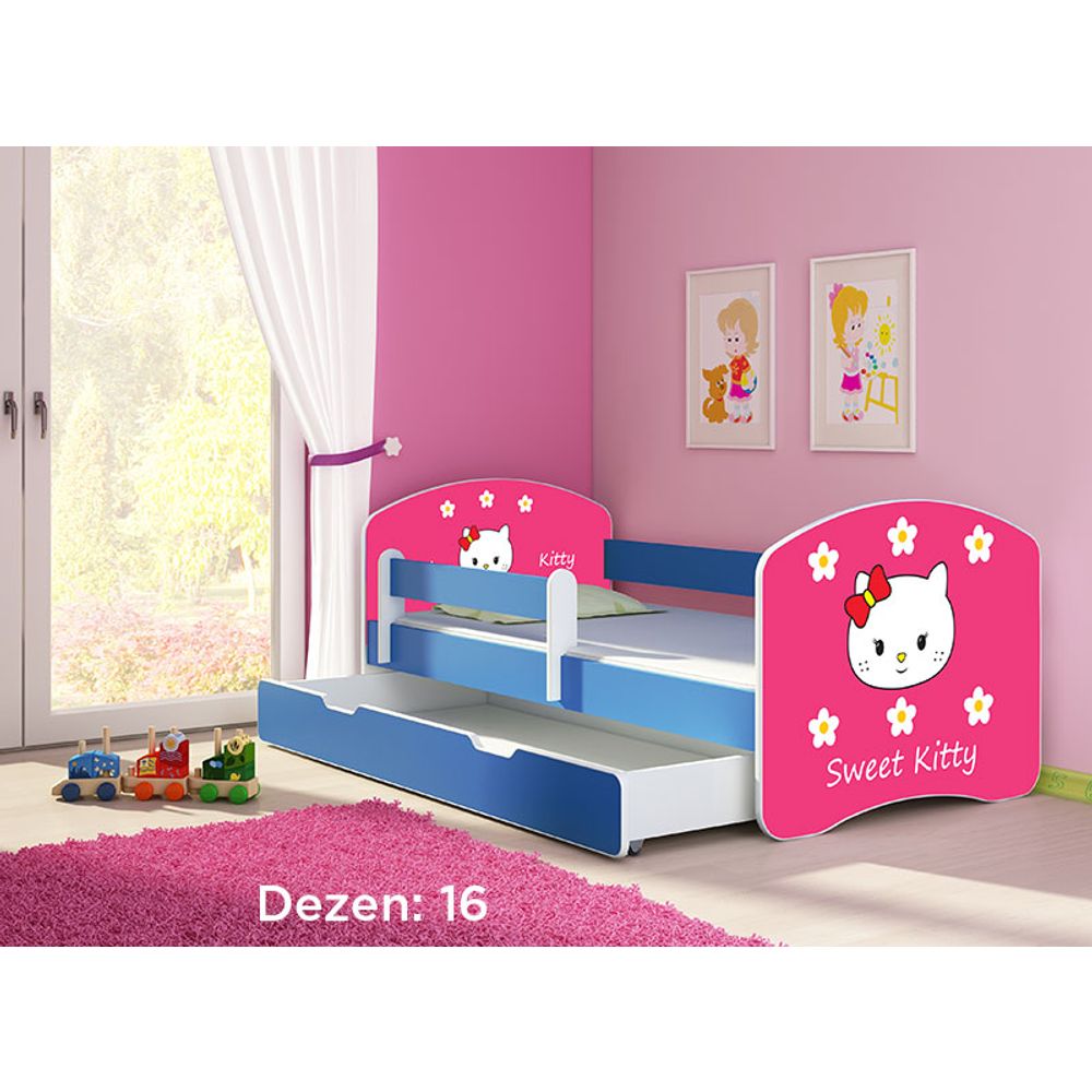 ACMA Dječiji krevet Acma II sa ladicom Blue - 140x70cm - Dezen 16 slika 2