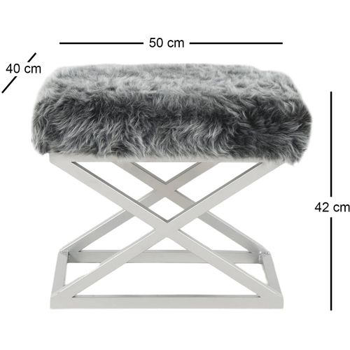 Capraz Plush - Silver, Grey Silver
Grey Pouffe slika 3