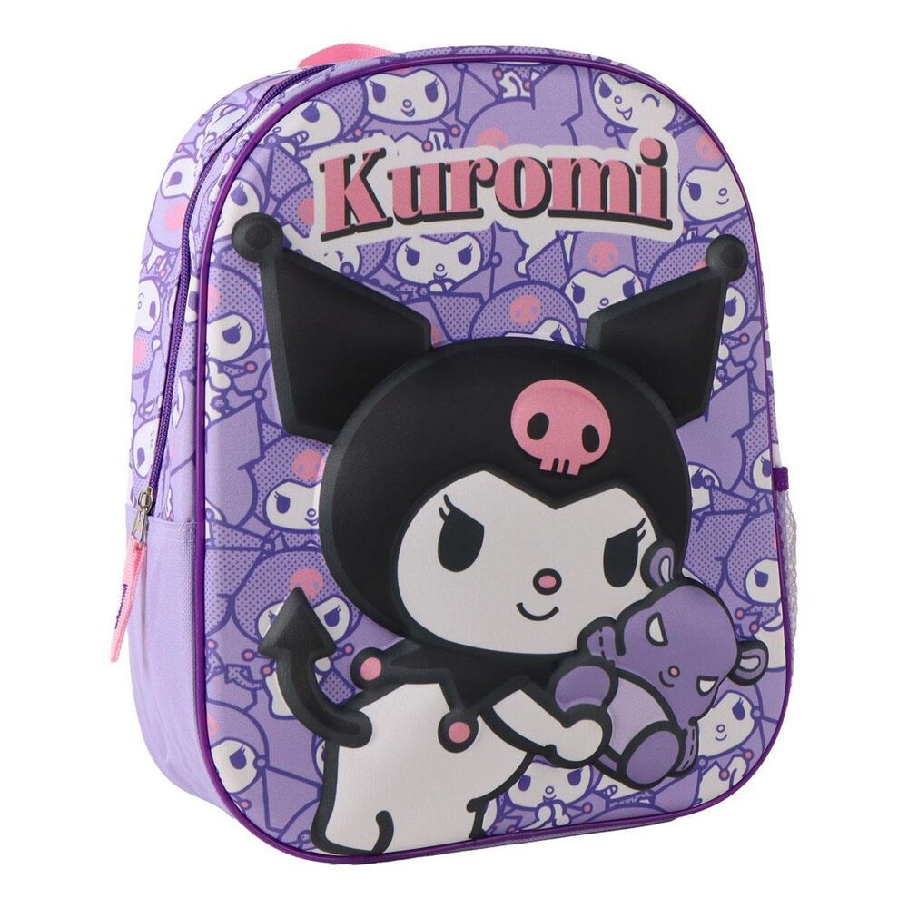 Mochila 3D Kuromi Hello Kitty 30 cm slika 6