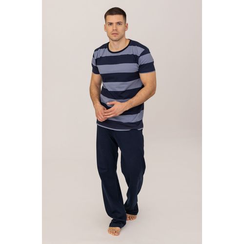 Dvodijelna muška pidžama s dugim hlačama slika 1