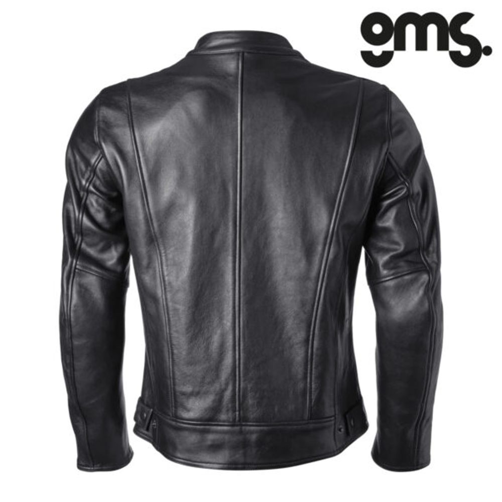 Kožna jakna za motor GMS The Roland Stones - Crna vel.2XL slika 2