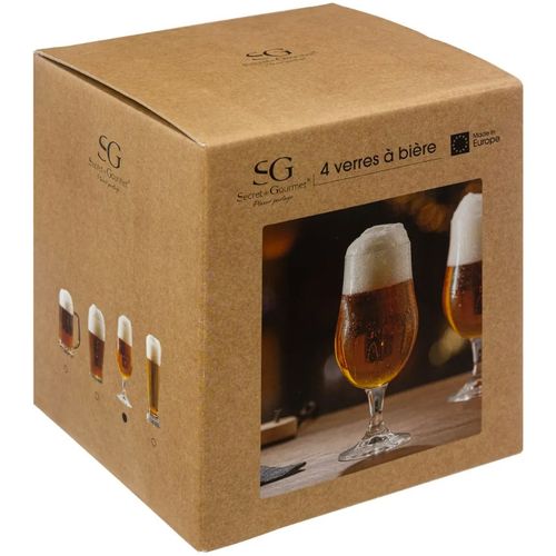 Secret de Gourmet čaša za pivo sa stopom x4 37cl 134801 slika 2