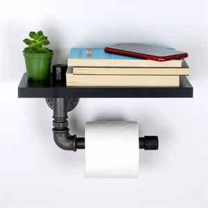 Boruraf239 BlackSilver Toilet Paper Holder