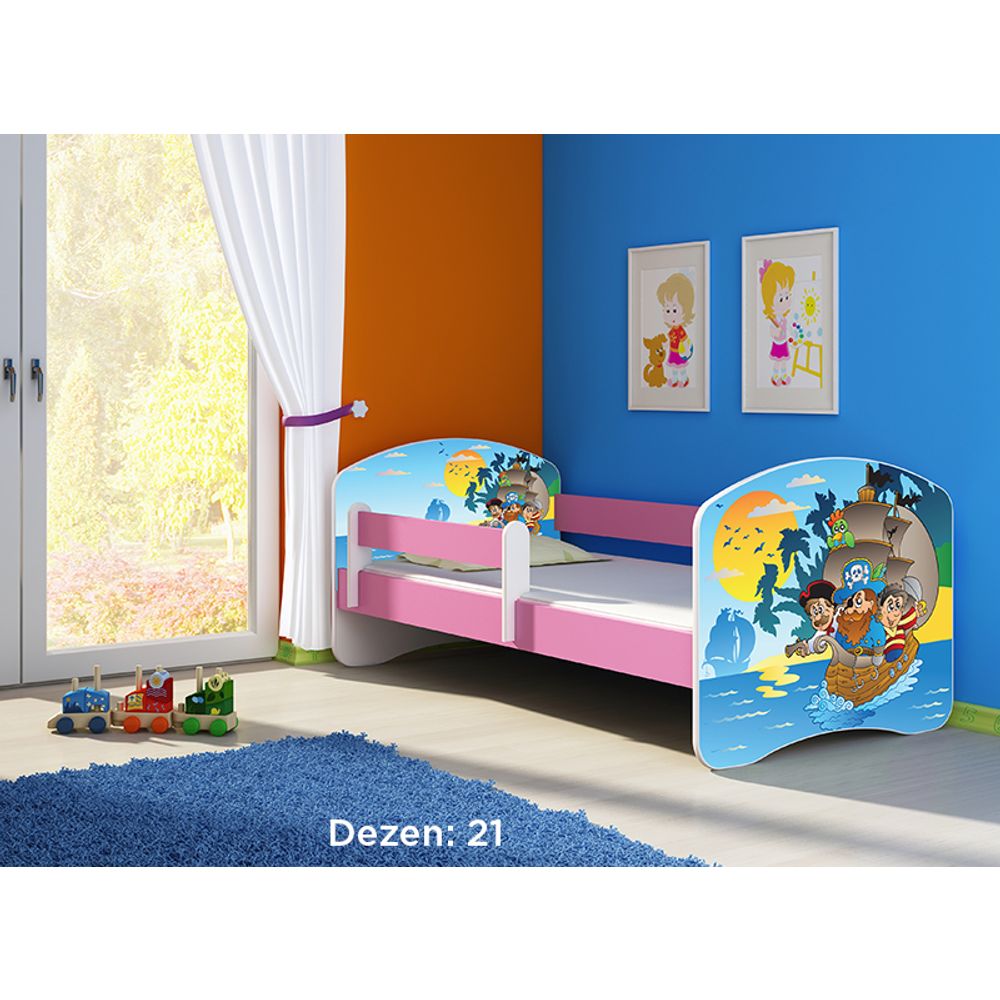 ACMA Dječiji krevet Acma II Pink - 140x70cm - Dezen 21 slika 2
