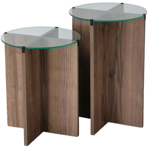 Lily - Walnut Walnut Nesting Table (2 Pieces) slika 8