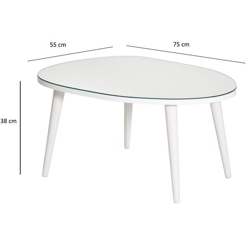 Gusto - White White Coffee Table slika 6