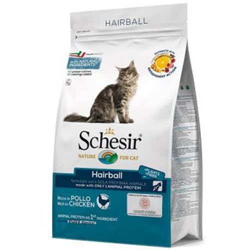 Schesir Dry Cat Hairball 1.5 kg slika 1