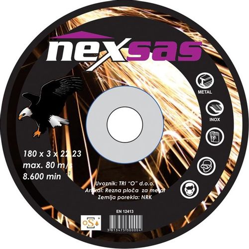 NEXSAS rezna ploča za metal 180X3X2 slika 1