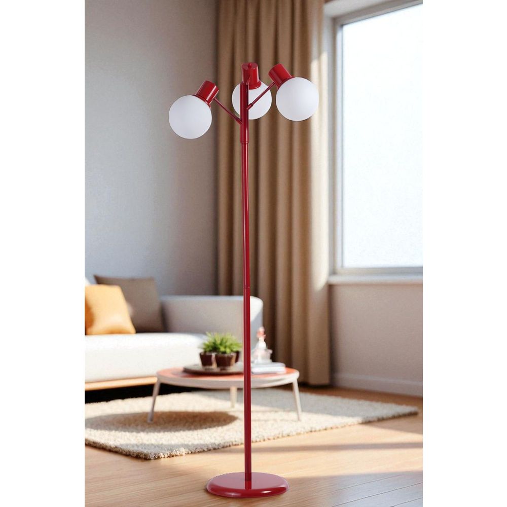 Opviq Podna lampa 265, bijela, crvena slika 1