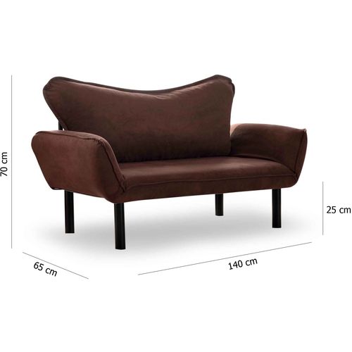 Atelier Del Sofa Dvosjed na razvlačenje CHATTO smeđi, Chatto - Brown slika 7