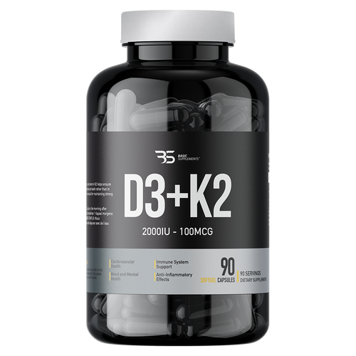 Basic Supplements Vitamin D3 + K2 Pro / 90 Softgel Capsule slika 1