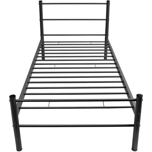 Krevet s madracem crni metalni 90 x 200 cm slika 54